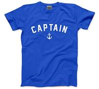 HotScamp Captain - Kids T-Shirt - Sailing Boat Owner Sailor Yacht 5-6 Years Blue