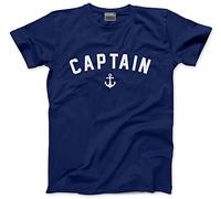 HotScamp Captain - Mens and Youth Unisex T-Shirt - Sailing Boat Owner Sailor Yacht XL Navy