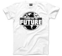 HotScamp Caring for The Future Environment Planet Earth Climate Change Kids T-Shirt - White