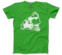 HotScamp Carp Fish Fishing - Kids T-Shirt - Fisherman Rod 7-8 Years Green