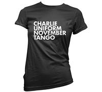 Charlie Uniform November Tango Women's T-Shirt - Black 14