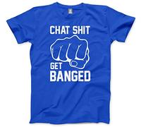 HotScamp Chat S**t Get Banged Jamie Vardy Men's Unisex T-Shirt - Blue Large