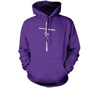 HotScamp Christian hoodie Faith Cross Unisex Hoody Youth, Women and Men - Christianity Jesus Church Bible - M Purple