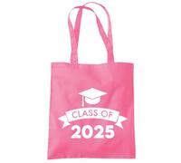 HotScamp Class of 2025 Graduation Cap - Tote Shopping Bag - Leavers Leaving School Gift Good Luck One size pink