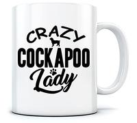 HotScamp Crazy Cockapoo Lady - Mug for Tea Coffee - Pet Dog Owner Doggy Mum Puppy One Size White