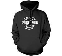 Crazy Springer Spaniel Lady Unisex Hoodie - Black Medium