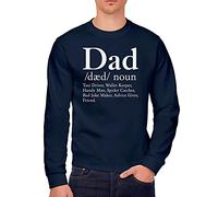 HotScamp DAD Dictionary Definition - Youth & Mens Sweatshirt - Dad Fathers Day Birthday Christmas 3XL Navy