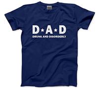 HotScamp DAD Drunk and Disorderly Men's Unisex T-Shirt - Navy Medium