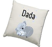 HotScamp Dada Koala - Cushion Cover - Funny Father's Day Dad Daddy Large natural