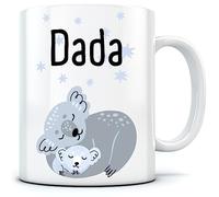 HotScamp Dada Koala - Mug for Tea Coffee - Funny Father's Day Dad Daddy One Size White