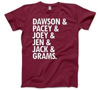 HotScamp Dawson Pacey Joey Men's Unisex T-Shirt - Maroon X-Small