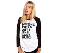 HotScamp Dawson Pacey Joey Women's Baseball Top - White/Black Small