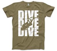 HotScamp Dive Dive Dive Men's Unisex T-Shirt - Khaki Medium