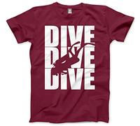 HotScamp Dive Dive Dive Men's Unisex T-Shirt - Maroon XXX-Large