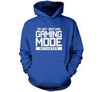 HotScamp Do Not Disturb Gaming Mode Activated Unisex Adults and Kids Hoodie - Gamer Console Teen Online Games Addict Blue XXX-Large