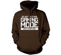 HotScamp Do Not Disturb Gaming Mode Activated Unisex Adults and Kids Hoodie - Gamer Console Teen Online Games Addict Brown X-Large