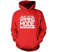 HotScamp Do Not Disturb Gaming Mode Activated Unisex Adults and Kids Hoodie - Gamer Console Teen Online Games Addict 7-8 Years red