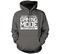 HotScamp Do Not Disturb Gaming Mode Activated Unisex Adults and Kids Hoodie - Gamer Console Teen Online Games Addict Grey XXX-Large