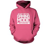 HotScamp Do Not Disturb Gaming Mode Activated Unisex Adults and Kids Hoodie - Gamer Console Teen Online Games Addict Pink XXX-Large
