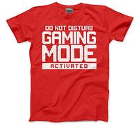 HotScamp Do Not Disturb Gaming Mode Activated Unisex Childrens Kids T-Shirt - Gamer Console Teen Online Games Addict 9-11 Years red