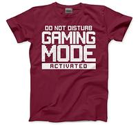 HotScamp Do Not Disturb Gaming Mode Activated Unisex Childrens Kids T-Shirt - Gamer Console Teen Online Games Addict 9-11 Years Maroon