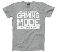 HotScamp Do Not Disturb Gaming Mode Activated Unisex Childrens Kids T-Shirt - Gamer Console Teen Online Games Addict 9-11 Years Grey