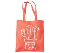 HotScamp Dont Touch Me Cactus - Tote Shopping Bag - Dont Touch me cactus spikey ouch sharp sassy hipster One size coral