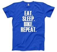 HotScamp Eat Sleep Bike Repeat Kids T-Shirt - Blue 9-11 Years
