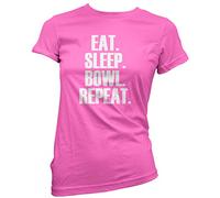 Eat Sleep Bowl Repeat Player Women's T-Shirt - Pink 14