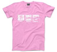 HotScamp Eat Sleep Drive 4x4 Accessories Kids T-Shirt - Pink