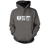 HotScamp Eat Sleep Drive 4x4 Accessories Unisex Hoodie - grey Medium