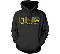 HotScamp Eat Sleep Farm Unisex Hoodie - Black Medium