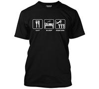 HotScamp Eat Sleep Stage Dive Men's Unisex T-Shirt - Black Medium
