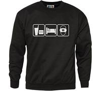 HotScamp Eat Sleep Virtual Reality VR Men's Sweatshirt - Black X-Large