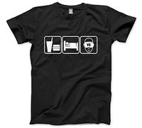 HotScamp Eat Sleep Virtual Reality VR Men's Unisex T-Shirt - Black Small