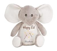 HotScamp Eid Gift Cuddly Toy - Personalised Happy Eid Mubarak Firework Customised Teddy Kids Plush Named Ramadan My First Muslim Islamic Baby Child Soft Plushie - Pink Teddy