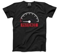 HotScamp Empty Patience Meter - Mens and Youth Unisex T-Shirt - Funny Moody Don't Talk to Me XXL Black