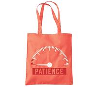 HotScamp Empty Patience Meter - Tote Shopping Bag - Funny Moody Don't Talk to Me One size coral