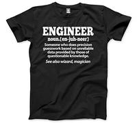 HotScamp Engineer Men's Unisex T-Shirt - Black Small