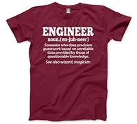 HotScamp Engineer Men's Unisex T-Shirt - Maroon XX-Large