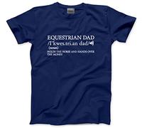 HotScamp Equestrian Dad Dictionary Definition - Mens Unisex T-Shirt - Horse Riding Fathers Day M Navy