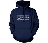HotScamp Equestrian Dad Dictionary Definition - Unisex Hoodie - Horse Riding Fathers Day L Navy