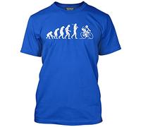 HotScamp Evolution of a Cyclist Cycling - Mens Unisex T-Shirt Old Blue Large