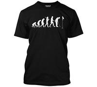 HotScamp Evolution of a Golfer Men's Unisex T-Shirt - Black X-Large