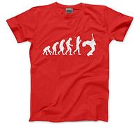 HotScamp Evolution of a Guitarist Men's Unisex T-Shirt - red Large