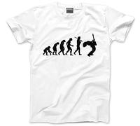 HotScamp Evolution of a Guitarist Men's Unisex T-Shirt - White Large