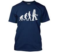 HotScamp Evolution of a Robot Men's Unisex T-Shirt - Navy Large