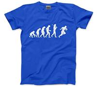 HotScamp Evolution of a Rugby Player Kids T-Shirt - Blue 9-11 Years