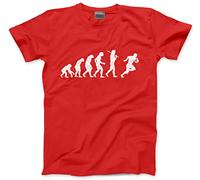 HotScamp Evolution of a Rugby Player Kids T-Shirt - red 12-13 Years