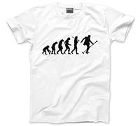 HotScamp Evolution of The King Men's Unisex T-Shirt (UK, Alpha, L, Regular, Regular, White)